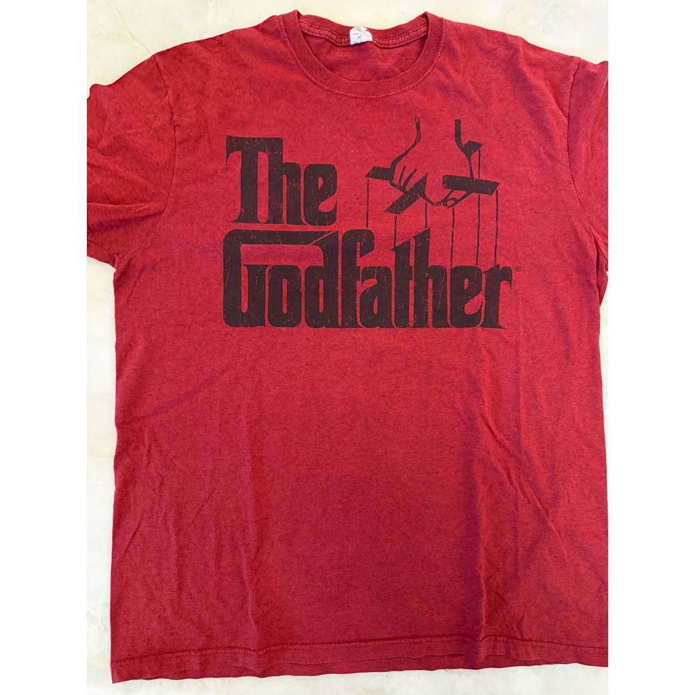 Screen Stars The Godfather Movie Graphic T-Shirt Mens Large Red Short Sleeve